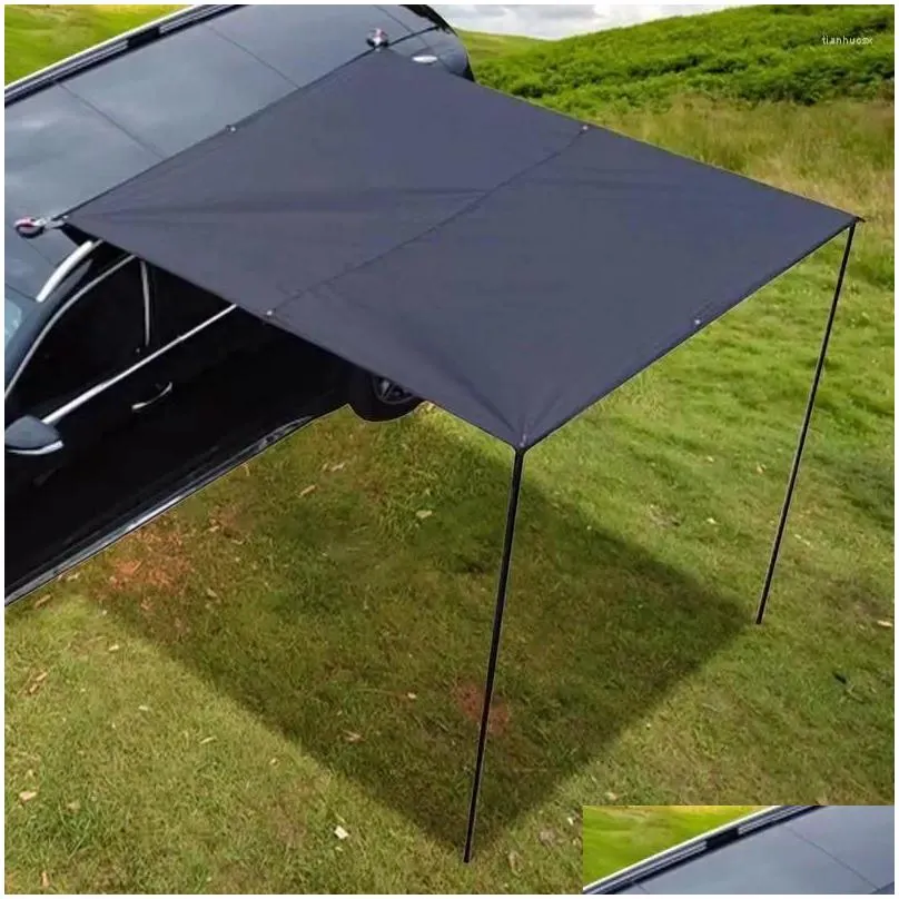 Tents And Shelters Car Awning Roof Rack Sun Shade UV50 Weatherproof PU3000mm Side For Camping Overlanding Hardware Included