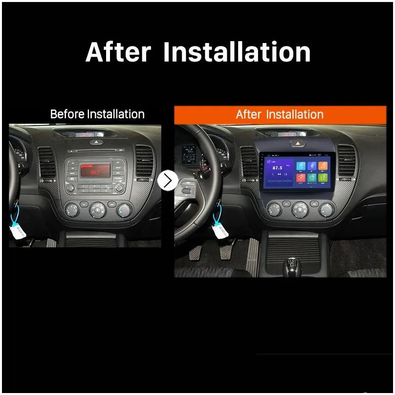 Android 10.0 GPS Car dvd Radio Player for KIA K3 CERATO FORTE 2013 2014 2015-2016 with Bluetooth WIFI Mirror Link OBD2