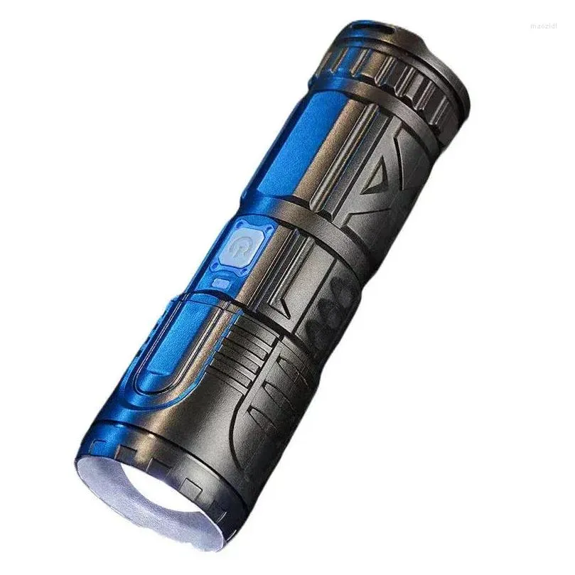 Flashlights Torches LED White Laser Zoom USB Rechargeable Small Handheld Light For Outdoor Emergency Camping