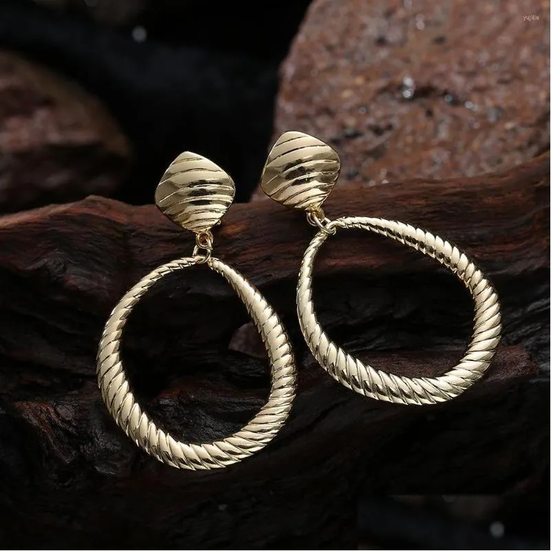 Backs Earrings Hollow Out Textured Round Clip On No Piercing Big Circle Hoop Ear Clips For Women Girl Party Gift Jewelry