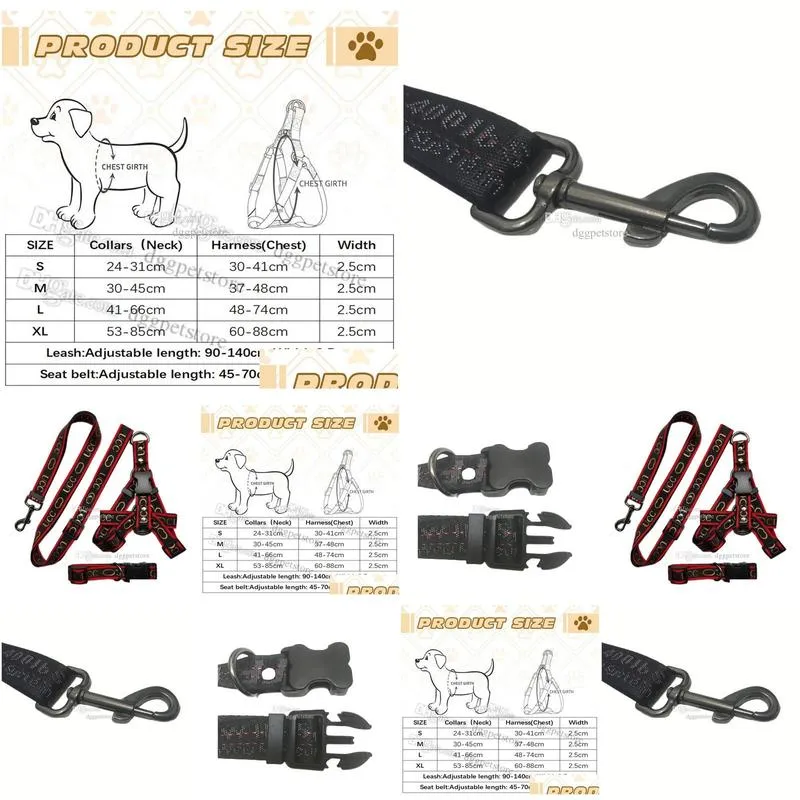 Designer Dog Harness and Leash Collar Set No Pull Adjustable Back Clip Step-in Dog Harness with Basic Collar and Heavy-Duty Anti-Twist Leash for Small to Large Dogs S