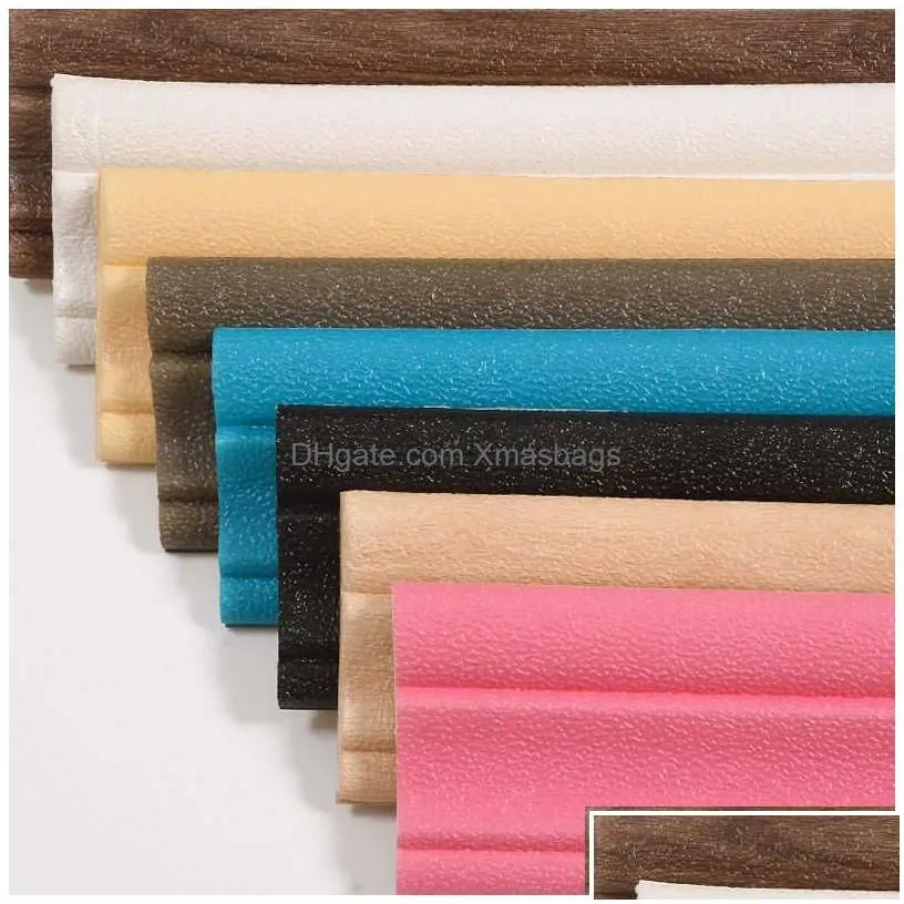 Stickers Self-adhesive Wall Waterproof Skirting Waistline Tv Background Frame 3D Foam Border Edge Pressing Strip for Home Decoration