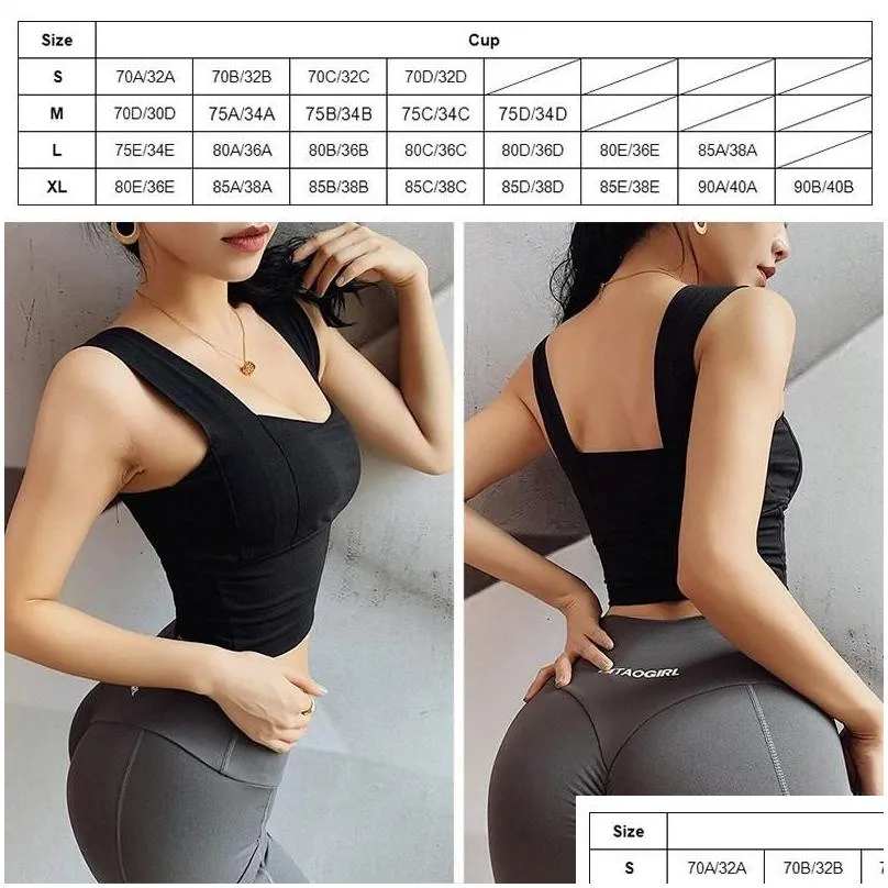 Yoga Crop Top For Women Sports Bra Sexy Underwear Push Up Bras Solid Athletic Vest Gym Fitness Shirt Sport Running Sportswear