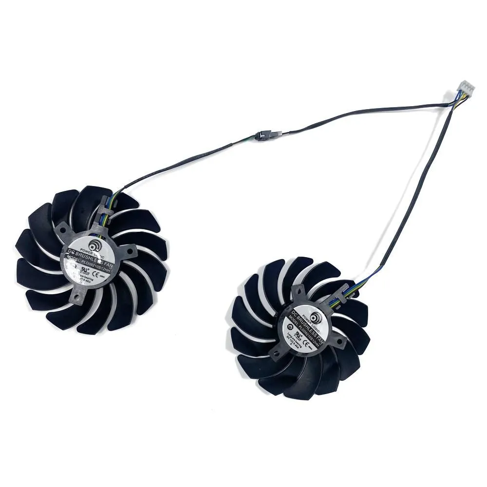 Cooling NEW 2PCS 85MM 4PIN PLD09210S12HH Cooling Fan For MSI RADEON RX 5600 5700 XT MECH OC Graphics Video Card Fans