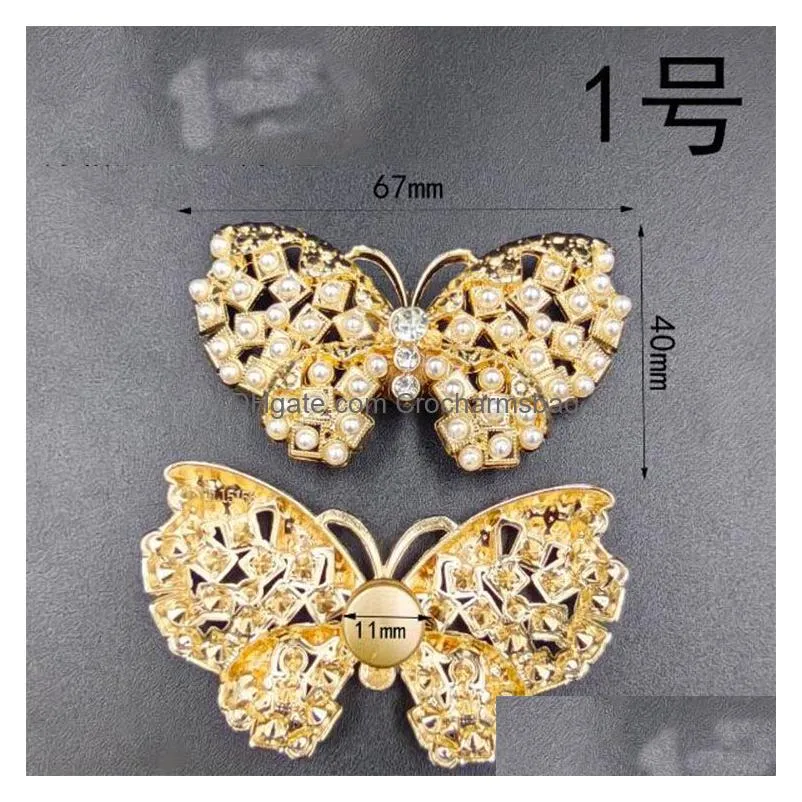 Shoe Parts & Accessories Muti Styles Butterfly Charms Clog Decoration Buckle Diy Garden Flowers Women Girl Gift Drop Delivery Shoes Dhdvu