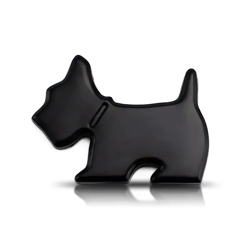 Black 6/10/12inch Car Personalized Car Sticker Cute Pet Cat Pet Dog Bat Car Logo Cartoon Animation Metal Car Sticker Body Sticker Tail