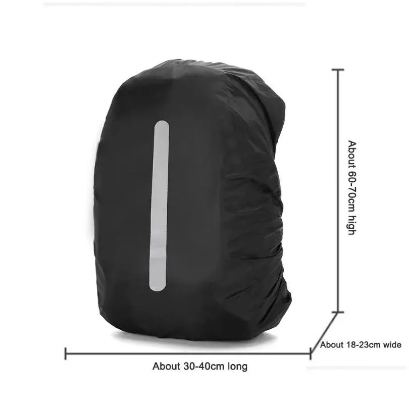 Outdoor Bags Rain Cover For Backpack Reflective Waterproof Bag Camping Hiking Climbing Dust Raincover Safety Protection Covers