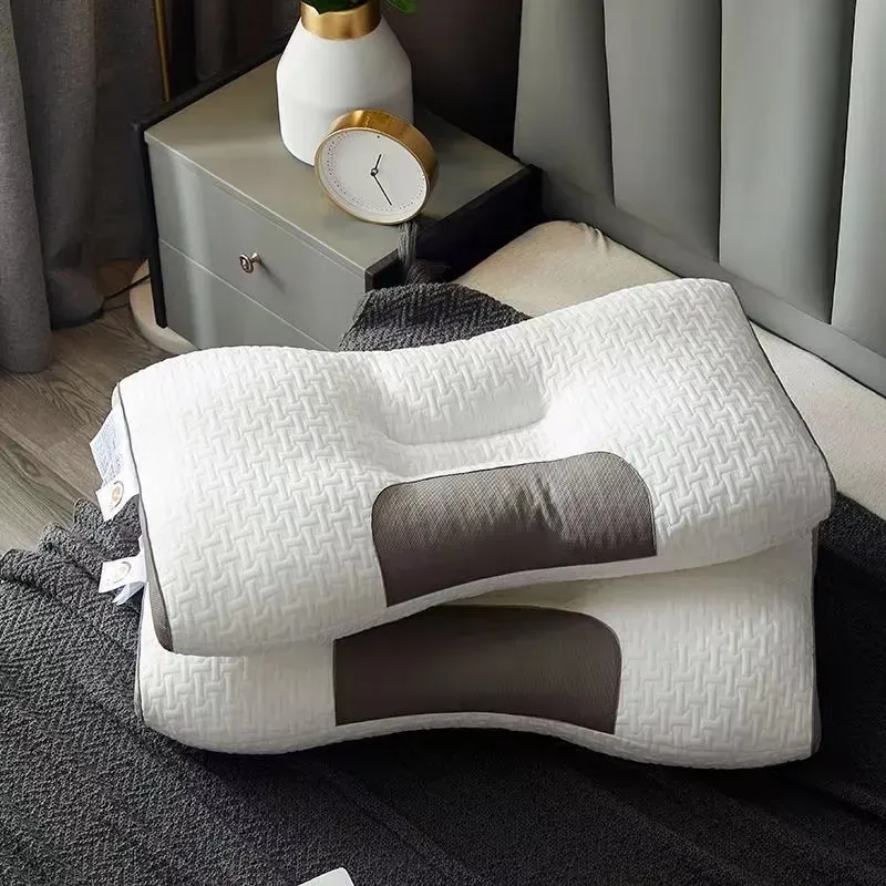 Pillow 3D Spa Massage Pillow Partition Helps Sleep and Protect Neck Pillow Knitted Cotton Pillow Bed 230406