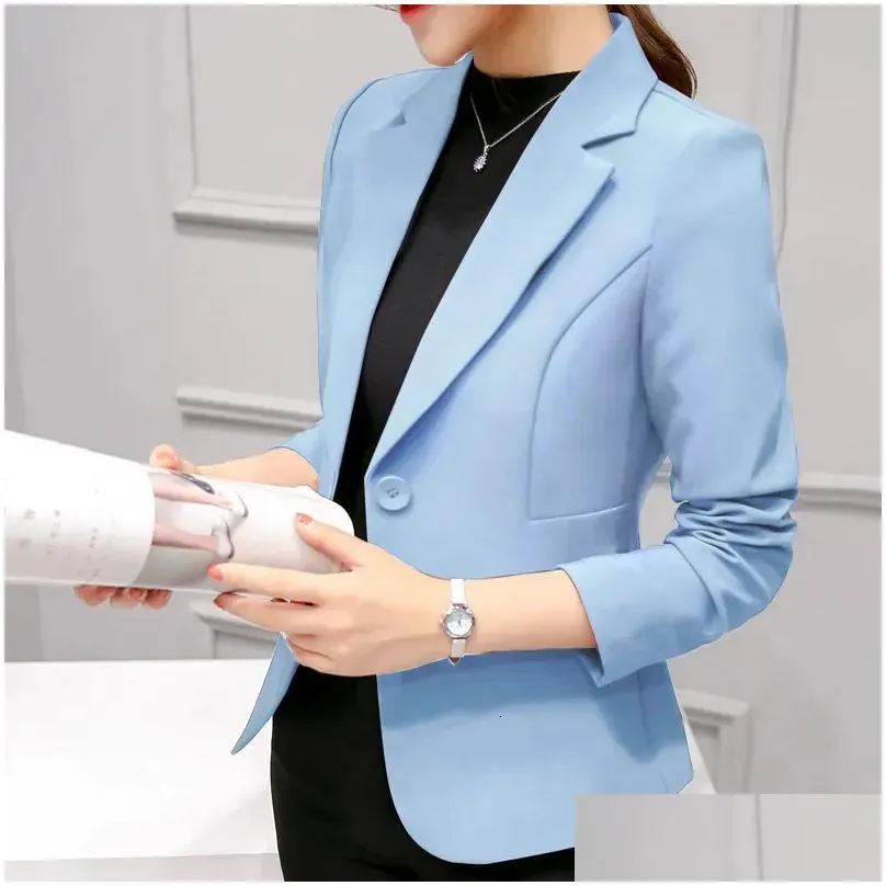 Women`S Suits & Blazers Womens Elegant Business Lady Jacket Women Fl Sleeve Work Blazer Female Casual Coat Six Color Available Clothi Dhqje