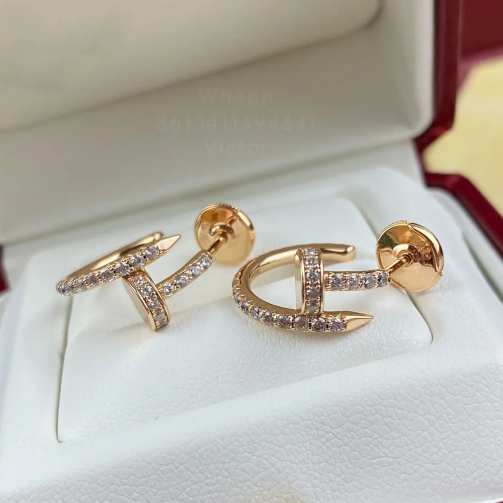 clou earrings for women designer diamond Gold plated 18K T0P quality highest counter quality fashion classic style jewelry anniversary gift