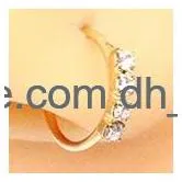 Beaded Nose Rings Mti Style Copper Inlaid Zircon Puncture Ring Jewelry Wholesal Drop Delivery Bracelets Dhgarden Dhkme