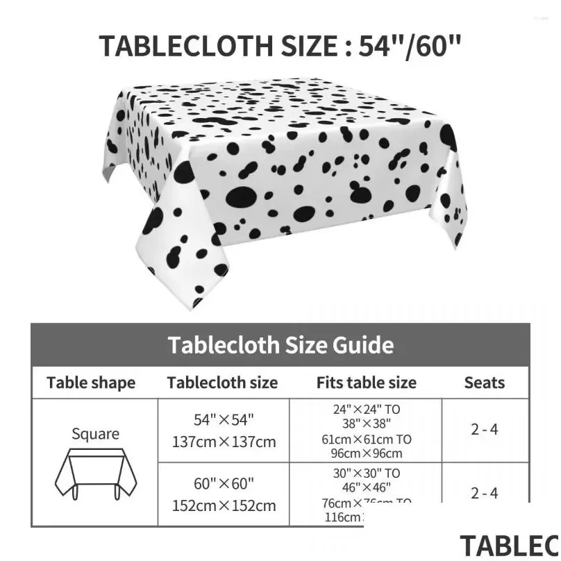 Table Cloth Dalmatian Spot Tablecloth Animal Print Protection Modern Banquet Christmas Party Design Cover Decoration