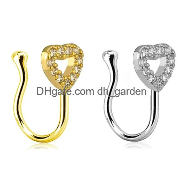 Beaded Nose Rings Mti Style Copper Inlaid Zircon Puncture Ring Jewelry Wholesal Drop Delivery Bracelets Dhgarden Dhhff