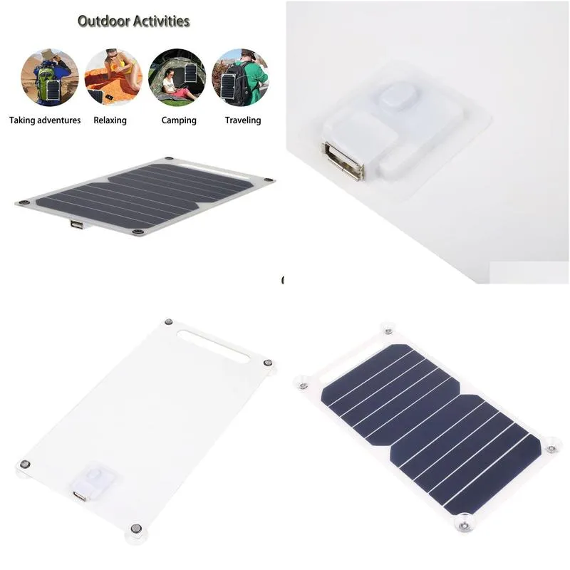 Solar Panels Output Current 1000Mah Panel Bank 5V 5W  Power Charging Usb For Mobile Drop Delivery Renewable Energy Products Dhl25