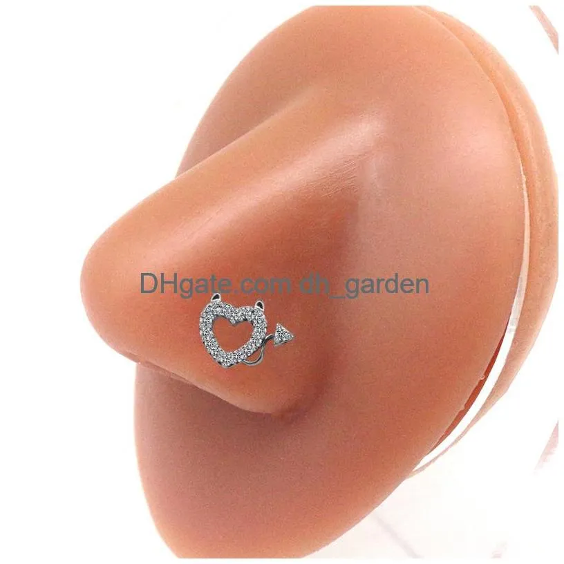 Beaded Nose Rings Mti Style Copper Inlaid Zircon Puncture Ring Jewelry Wholesal Drop Delivery Bracelets Dhgarden Dhw84