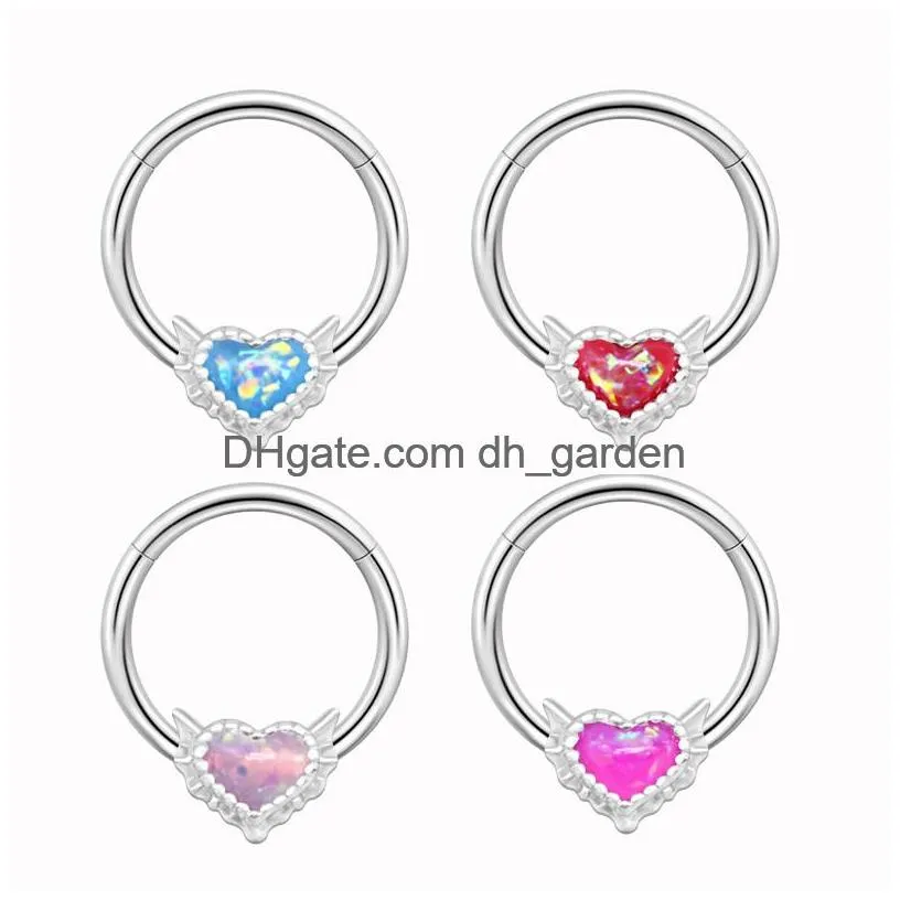Beaded Nose Rings Mti Style Copper Inlaid Zircon Puncture Ring Jewelry Wholesal Drop Delivery Bracelets Dhgarden Dhtwa