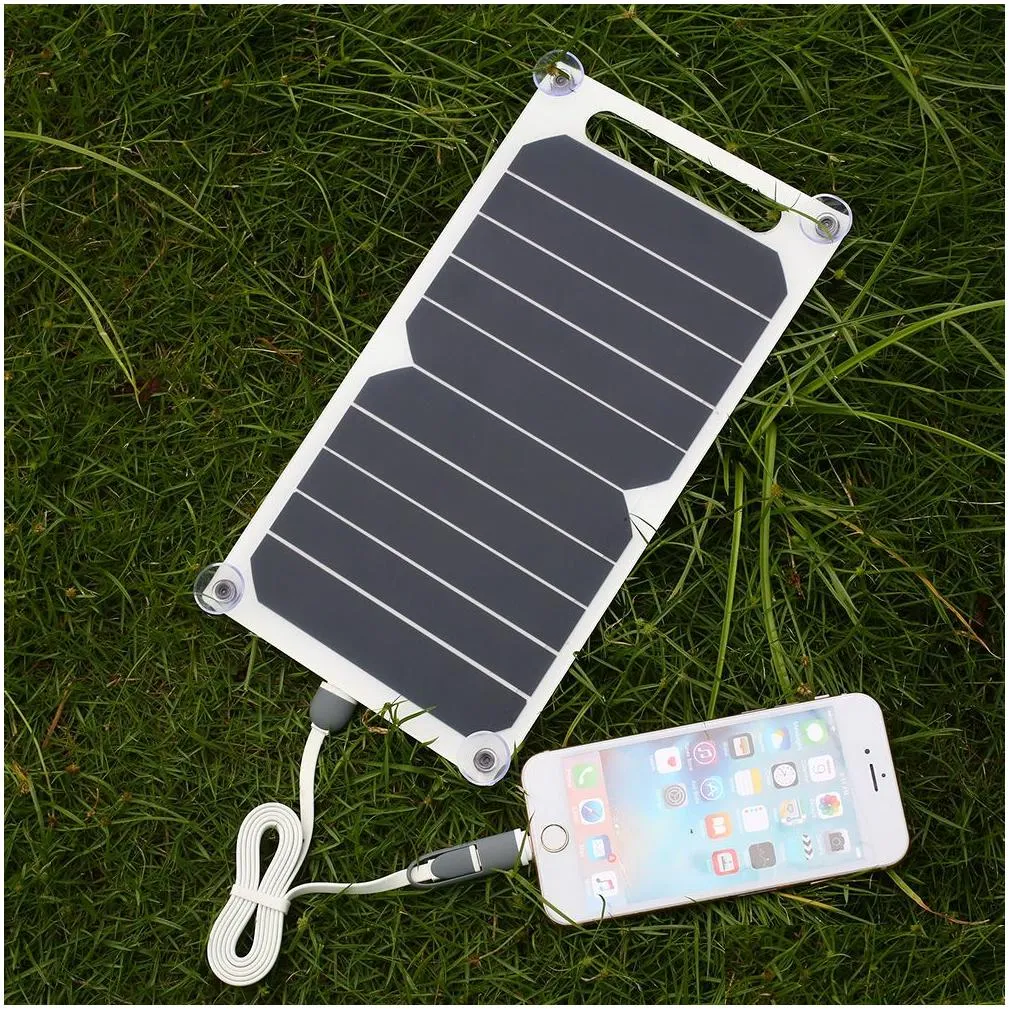 Solar Panels Output Current 1000Mah Panel Bank 5V 5W  Power Charging Usb For Mobile Drop Delivery Renewable Energy Products Dhl25