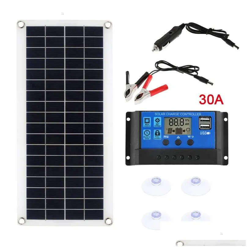 Solar Panels 1000W Panel 12V Cell 10A-60A Controller For Phone Rv Car Mp3 Pad  Outdoor Battery Supply Drop Delivery Dhhxg