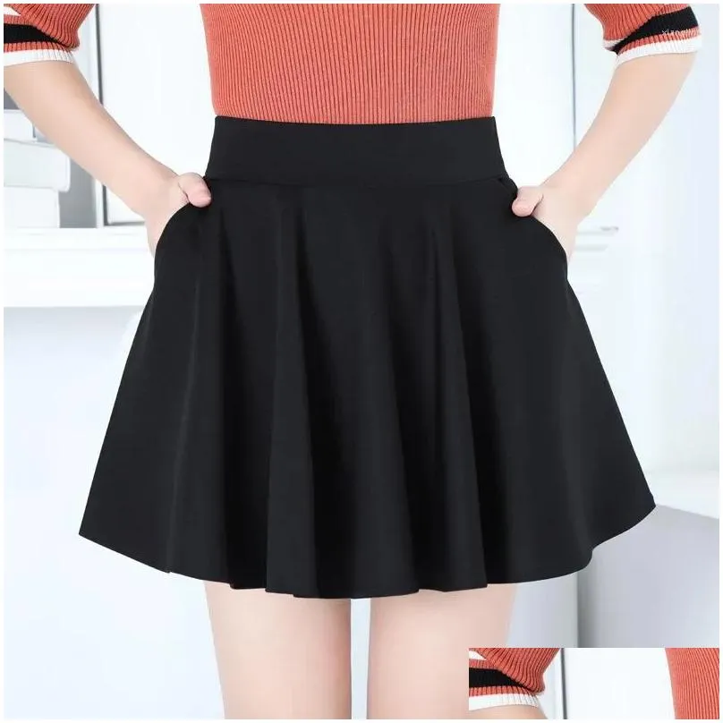 Skirts Women 2023 High Waist Pleated Casual Spring And Summer Kawaii A-Line Cute Sweet Girls Dance Mini