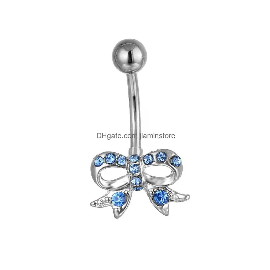 YYJFF D0203 Bowknot Belly Navel Stud Mix Colors