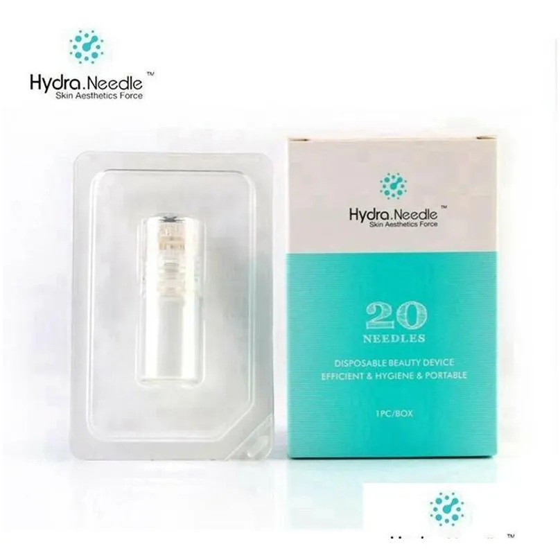 5pcs Hydra Needle 20 pins Aqua Micro Channel Mesotherapy Gold Needles Fine Touch System derma stamp skin care CE