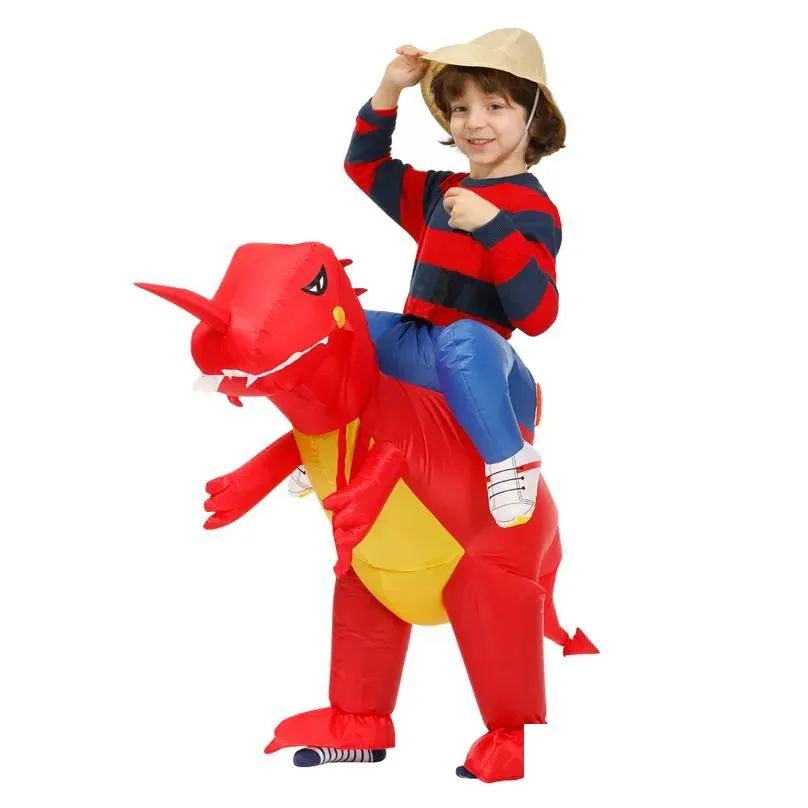 Kids Inflatable Dinosaur Costume Party Cosplay Costumes Child Costume Suit Purim Dino Boys Girls Halloween Costume 220721