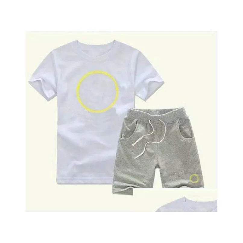 New Designer Style Children`s Clothing Sets For Summer Boys And Girls Sports Suit Baby Infant Short Sleeve Clothes Kids Set 2-8 T