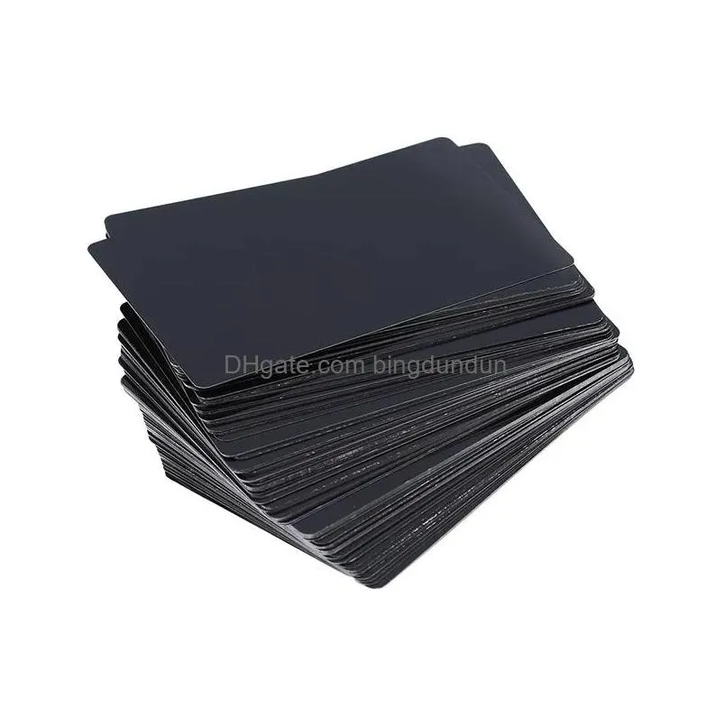 100Pcs Aluminum Alloy Blanks Card For Customer Laser Engraving DIY Gift Cards Metal Business Cards2154118