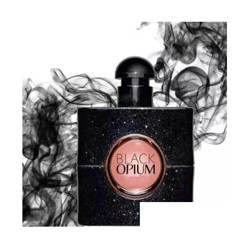 Luxury Black Opuim Perfume 90ml 3fl.oz Eau De Parfume Lady Black Perfumes Long Lasting Smell Women Fragrance Edp Spray Candles High