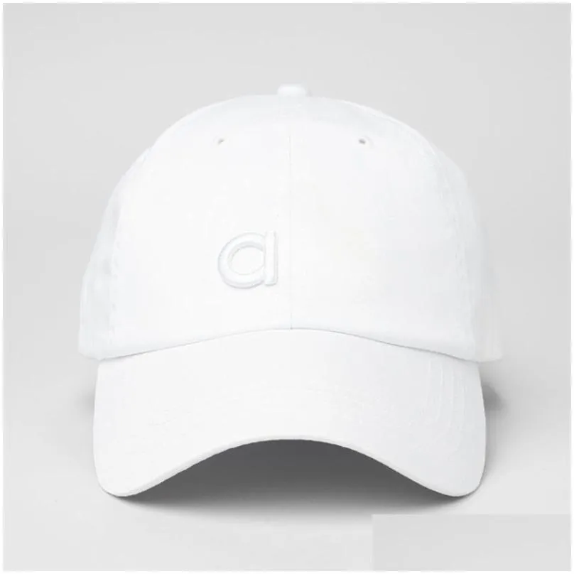 AL Yoga Off-Duty Cap Trucker Hats Baseball Cap Cotton Embroidery Hard Top Man and Women Casual Holiday Sun Protection Sun Hat UV Resistant Train Running Duck Tongue