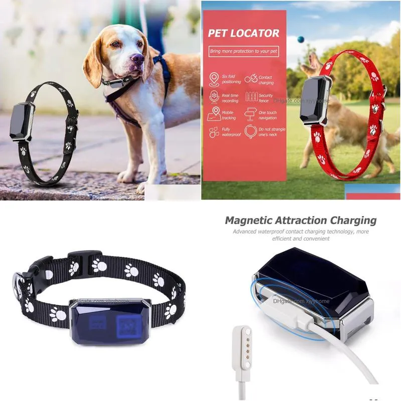 Other Dog Supplies Trackers Ip67 Waterproof Gps Agps Lbs Wifi Tracker For Cat Location Collar Realtime Positioning Antilost Pet Drop D Dhthm
