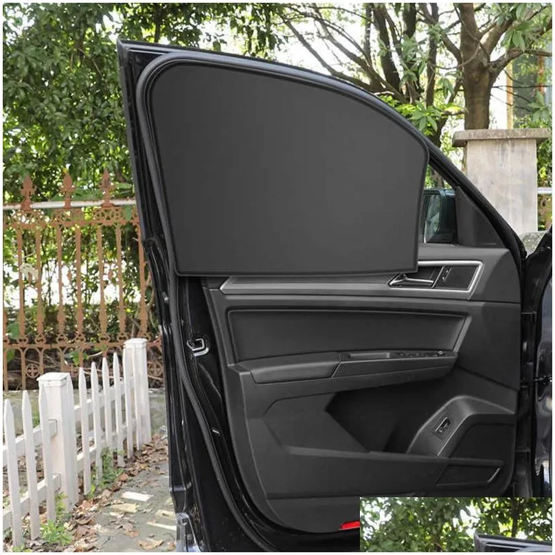 Magnetic Car Sun Curtain Anti UV Sunshade Auto Foldable Side Window Sun Protection Car Mosquito Net Interior Parts Accessories