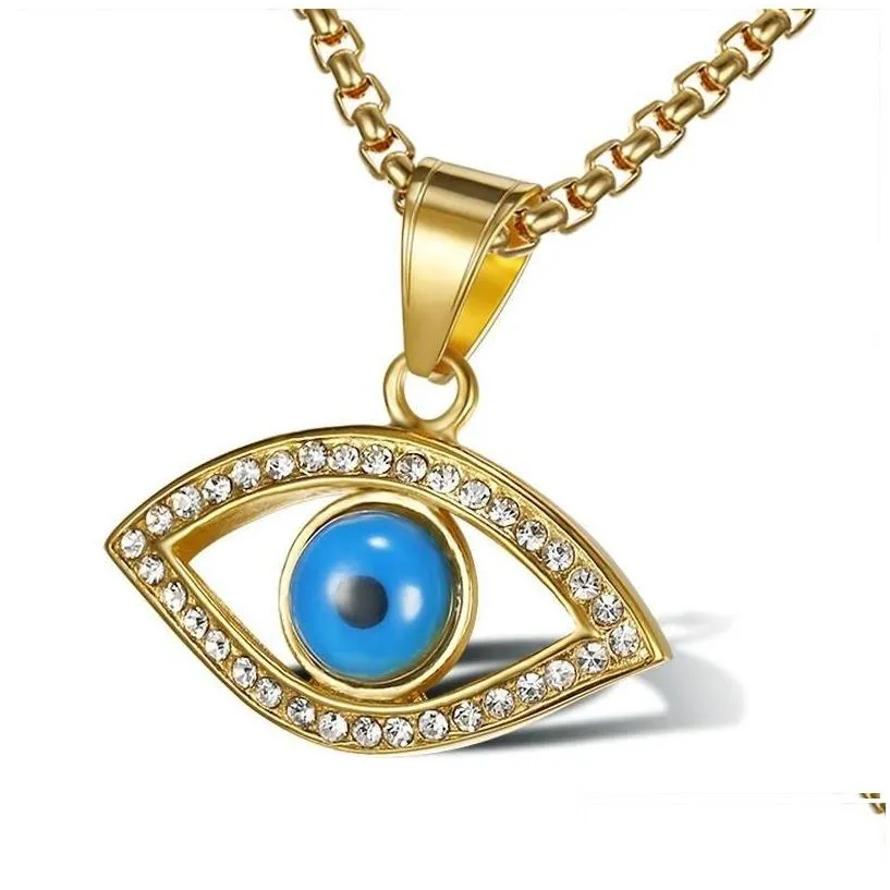 Pendant Necklaces Evil Eye Pendant Necklace Blue Eyes Lucky Amet Necklaces Protection Jewelry Drop Delivery Jewelry Necklaces Pendants