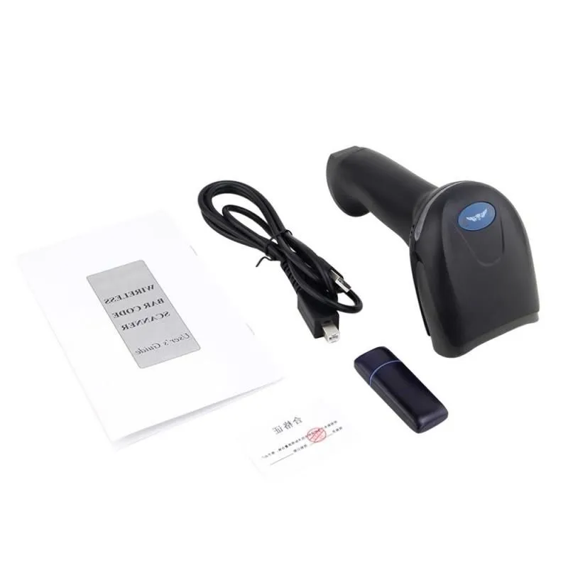 Freeshipping New 433MHz Wireless Laser Barcode Scanner Reader Memory Up To 500M Distance Wholesale Iboim