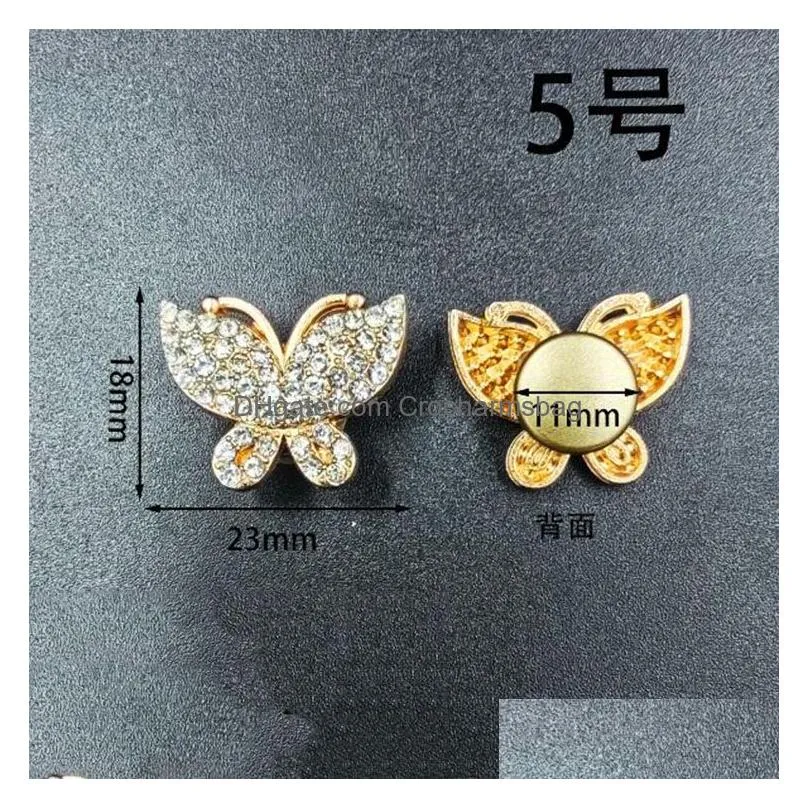 Shoe Parts & Accessories Muti Styles Butterfly Charms Clog Decoration Buckle Diy Garden Flowers Women Girl Gift Drop Delivery Shoes Dhdvu