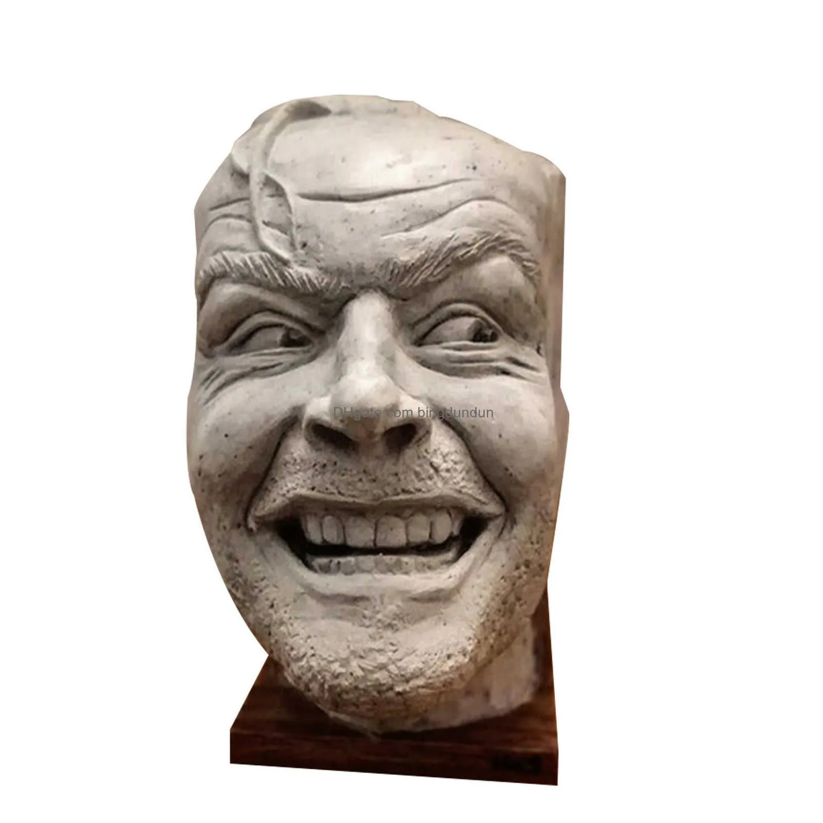 Sculpture Of The Shining Bookend Library Heres Johnny Sculpture Resin Desktop Ornament Book Shelf MUMR999 210727264g