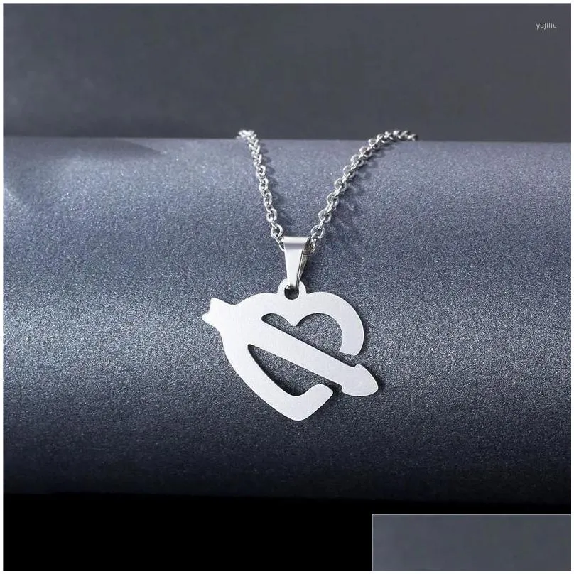 Pendant Necklaces Stainless Steel Double Accessories Arrow Through The Heart Sexy Fashion Pendants Chain Choker Necklace For Women