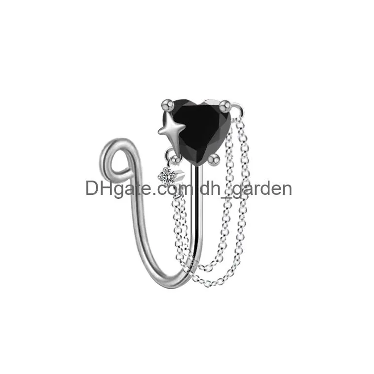 Beaded Nose Rings Mti Style Copper Inlaid Zircon Puncture Ring Jewelry Wholesal Drop Delivery Bracelets Dhgarden Dhqnz