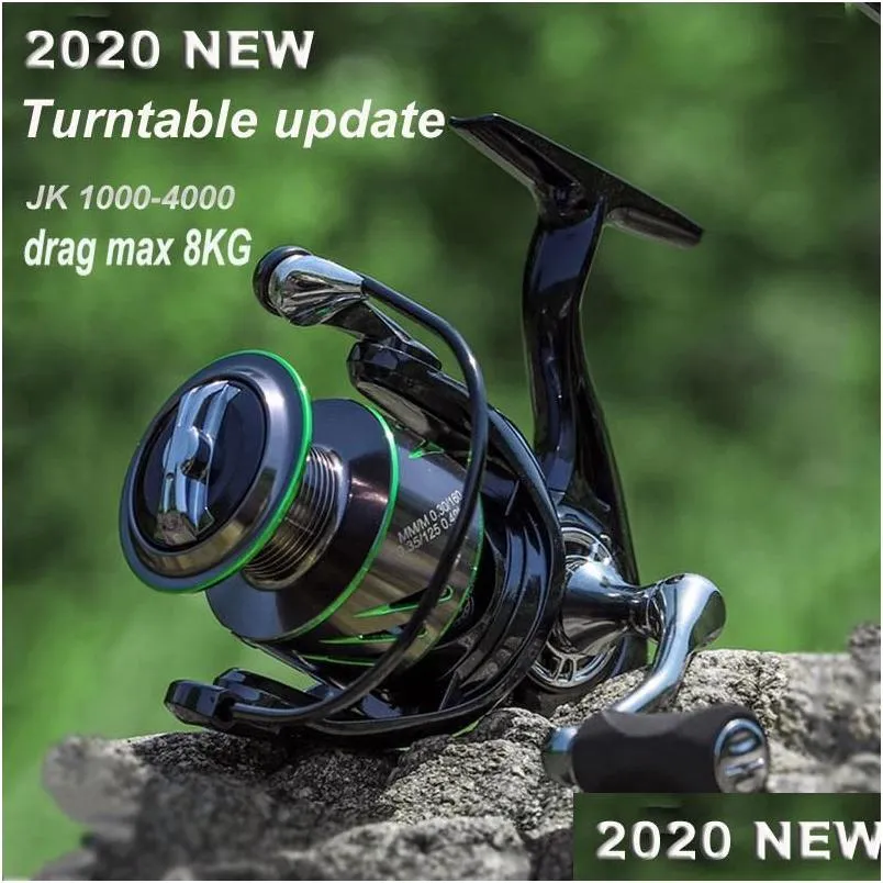 Baitcasting Reels Oblique Micro - Throw Spinning Wheel JK Fishing Reel Drag Max 8KG Carp Tackle 2021 Lightweight Turntable Sea Rod
