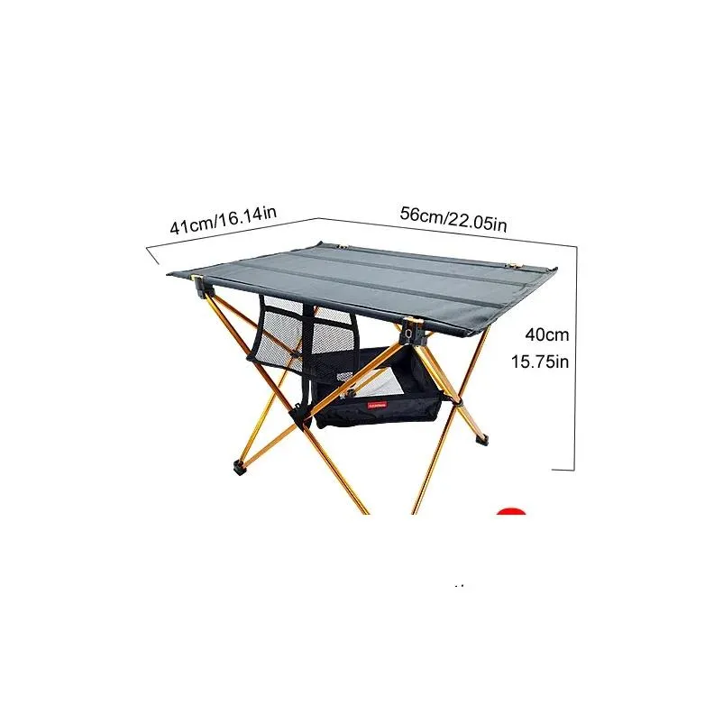 Furnishings Ultralight Portable Oxford Cloth Camping Folding Table with Aviation Aluminum Alloy Bracket