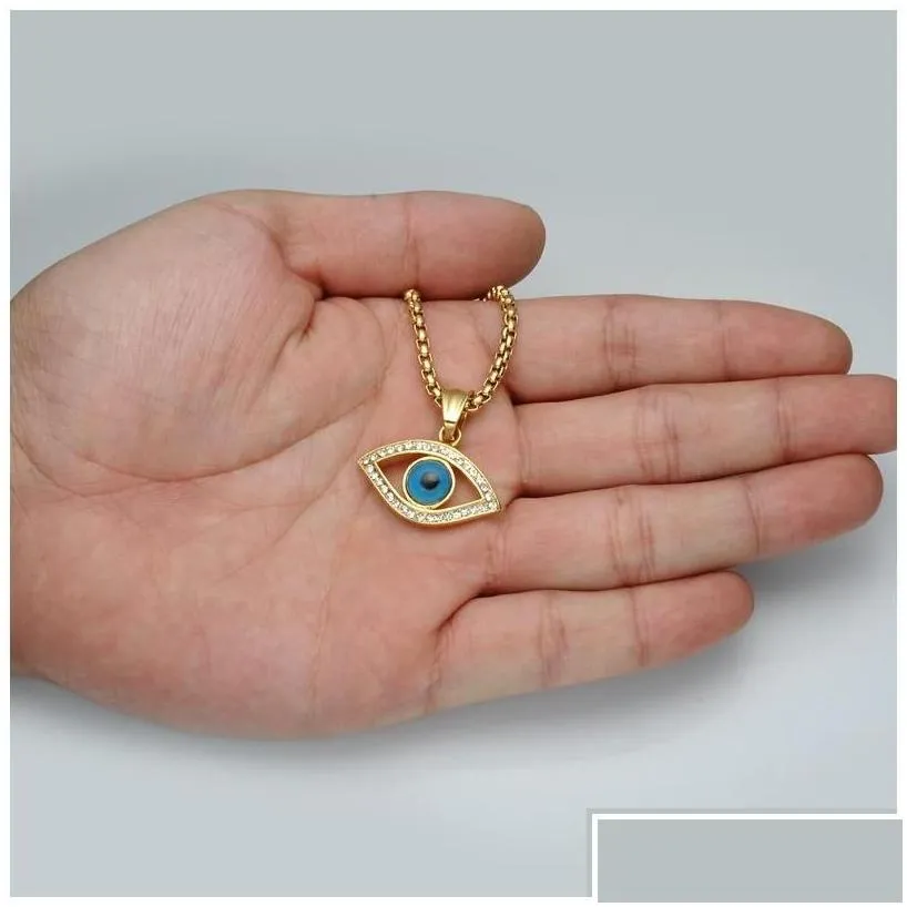 Pendant Necklaces Evil Eye Pendant Necklace Blue Eyes Lucky Amet Necklaces Protection Jewelry Drop Delivery Jewelry Necklaces Pendants