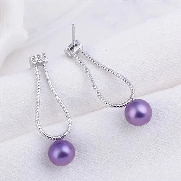 Twisted Textured Earring Settings 925 Sterling Silver Earring Mounts to stick Round Pearls on 5 Pairs