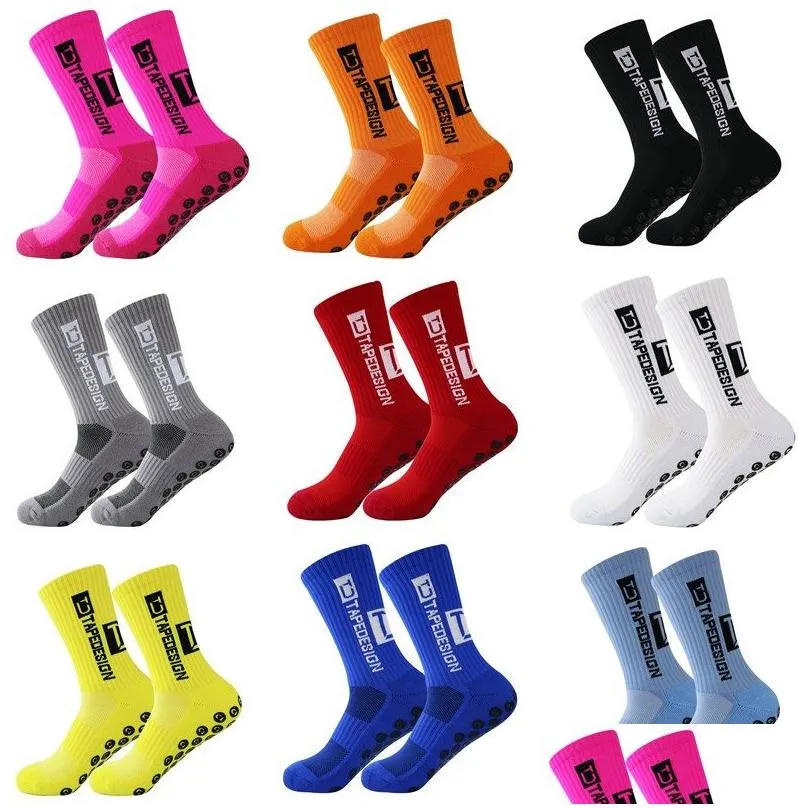 New Anti-slip Soccer Socks Men Women Outdoor Sport Grip Football Socks