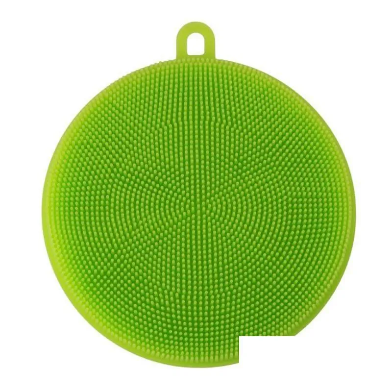 Cleaning Brushes Magic Sile Dish Bowl Scouring Pad Pot Pan Wash Cleaner Kitchen Drop Delivery Home Garden Housekee Organization House