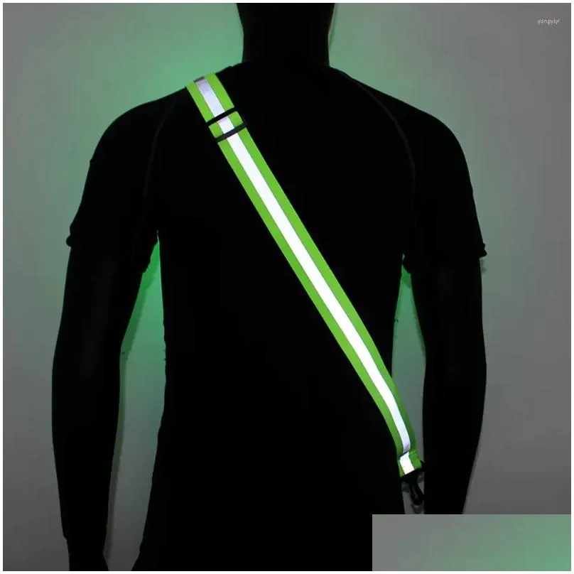 Racing Jackets USB Rechargeable LED Reflective Belt Sash High Visibility Safety Running Gear For Night