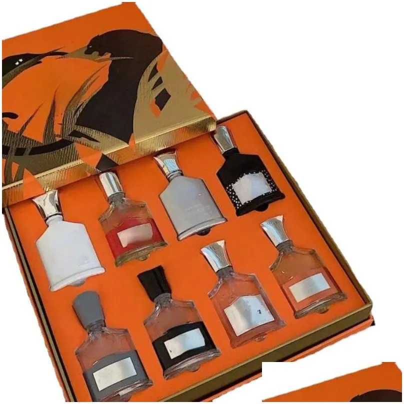 High quality full range men`s perfume set 15ml 8-piece set men`s and women`s spray exquisite gift box with nozzle suitable for quick delivery of any