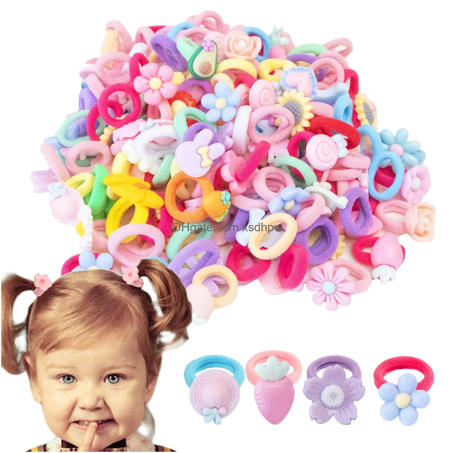 Hair Accessories Randomly Send Styles 10 Pcs/Set Nylon Princess Headwear Headdress Children Ropes Girls Hairclips Kids Elastic Bands W Otbpx