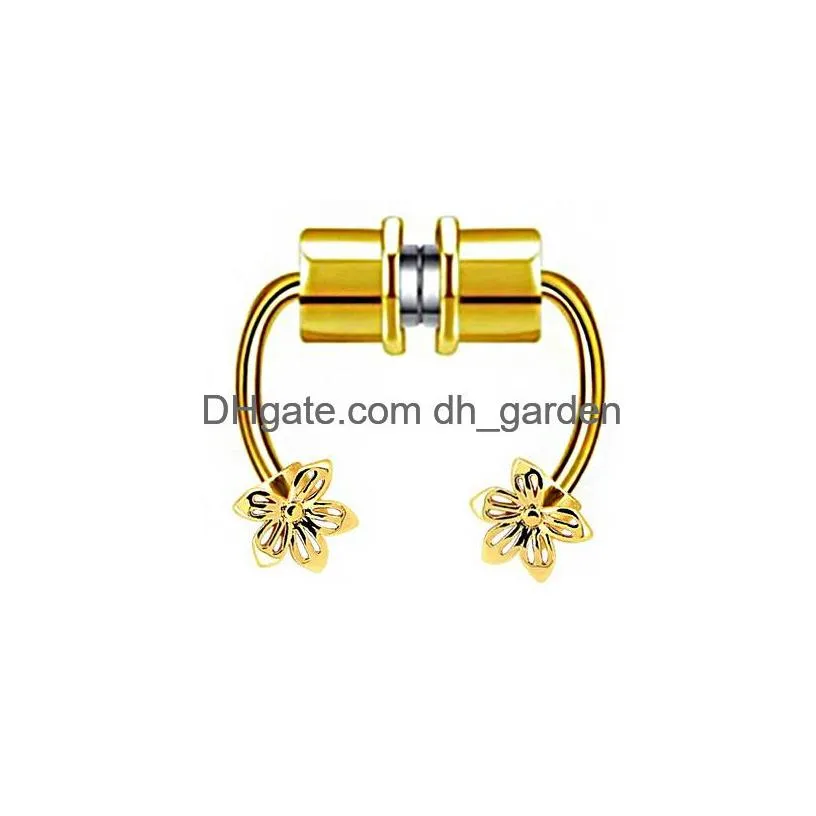 Beaded Color Mixing Fashion Body Piercing Jewelry Y Zircon Gold Eyebrow Bar Lip Nose Barbell Ring Navel Earring Gift Drop D Dhgarden Dhpm6
