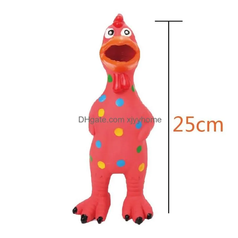Dog Toys & Chews Spots Screaming Chicken Toy Assorted Colors Bite Resistant Clean Teeth Latex Vocal With Thorns Drop Delivery Home Gar Dh1Df