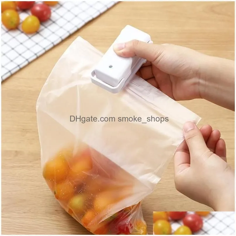 Bag Clips Portable Mini Sealer Home Heat Plastic Food Snacks Sealing Hine Packaging Kitchen Storage Wholesale Hh353 Drop Delivery Ga